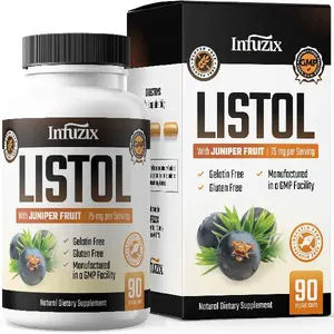 Infuzix Listol Natural Diuretic Supplement for Swollen Feet Ankles & Legs 90 Capsules Gluten Free Gelatin Free Made in USA