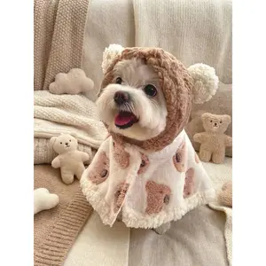 PETSIN Pet Autumn/Winter Apparel, Korean Style Cute Cat & Dog Clothes, Blanket, Pajamas, Dog Robe, Cat & Dog Cloak Suitable For Cats And Small/Medium/Large Dogs