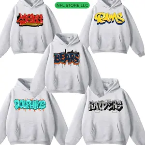 Vintage ALL TEAM FOOTBALL Style Sport Grey Hoodie, Retro 90s Style All Teams Football Sweatshirt, Gift Fan Sport Menswear Gift for Women and Men Vintage College Football Graphic, Custom Team FTX