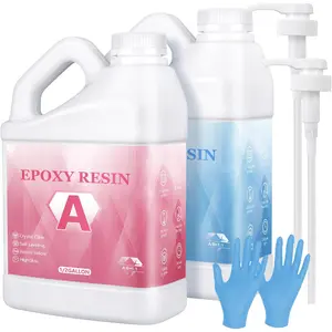 Epoxy  1Gallon -  Clear Epoxy  Kit - No Yellowing No Bubble Art Resins Casting for Art Crafts,  Making,  & Molds(1/2 Gallon x 2)