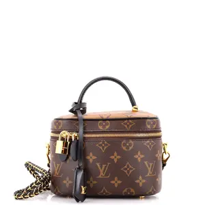 Pre-owned Louis Vuitton Canvas Coated Top Handle Bags Vanity Handbag Reverse Monogram Canvas PM by Rebag
