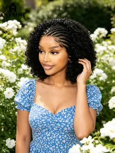 8 Inch Explosion Style Women's Wig with Curly Full Lace Fabric, Elegant and Fashionable Design, Breathable and Heat Resistant Material for All Seasons, Comfortable Glueless Head Cover for Festivals, Synthetic Curly Wigs