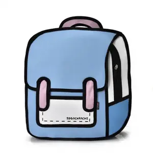 Pink 2D Backpack by 2DBackpackz Cartoon Backpack Toon Pack Anime