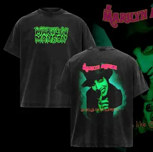 Vintage Marilyn Manson Shirt Mens Medium Black Sweet Dreams Smells Like Children , Gift for band fans, Men's and women's round neck cotton casual T-shirt, Beautiful graphic T-shirt Top Womenswear Breathable Everyday