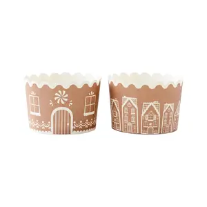 Jumbo Gingerbread House Holiday Baking Cups 40ct