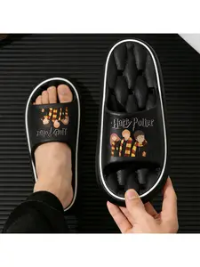 Harry Potter Gryffindor Themed Slippers Unisex Hogwarts Style Home Slippers with Non-slip Soft Sole Comfortable Indoor Slippers Fans Commemorative Peripheral Home Shoes for Harry Ron Hermione Fans All- House shoe
