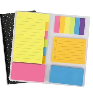 Portable Index Note Set, 340pcs/set Colorful Sticky Note with Storage Box, Self Adhesive Memo Pad, Adhesive Tabs, Sticky Label, Office Stationery & Supplies