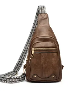 Sling Bag Crossbody Bags for Women, Fanny Packs for Women Chest Bag for Work Shopping Pack Crossbody Purse , Brown, Small, Sling Bag