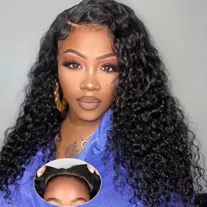 Sway Hair 180% Density 5X5 Lace Water Wave Wear Go Wig Deep Curly Glueless Human Hair Wigs HD Sheer Lace With Drawstring Beginner Friendly Vacation Hair