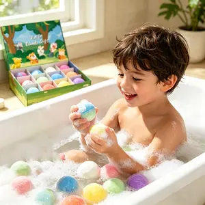 Bath Bomb Gift Box: Featuring Hidden Chinese Zodiac Toys and Colorful, Fizzy Bath Bombs—A Safe and Fun Bath-Time Surprise! (Includes Mini 2.4cm Toys)