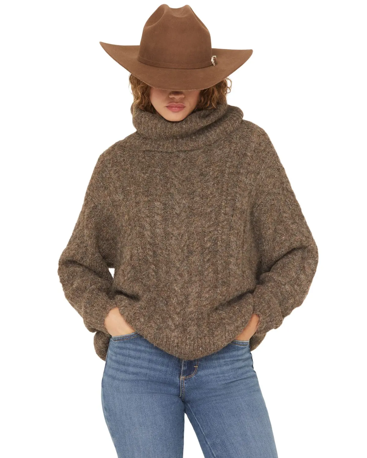 Shyanne Women's Women'S Sherry Oversized Turtleneck Sweater - Swho25sw10-Tup