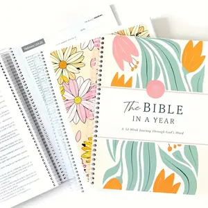 The Study Bible In A Year Notebook: 52-Week Bible Study Plan, A Yearlong Spiral Bible Study Guide for Women