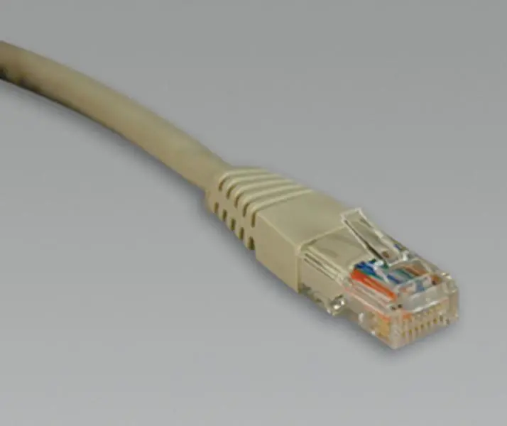 TRIPP LITE Cat5e Patch Cable - 5-ft Gray, 350mhz Speed, PVC Jacket, Male Plug (RJ45M/M), Strain Relief, N002-005-GY