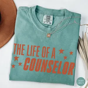 The Life of a Counselor Comfort Colors® Shirt, Guidance Counselor Shirt, School Psychologist, Back to School Staff Shirt, School Counseling