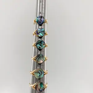Abalone Wire Wrapped Ring