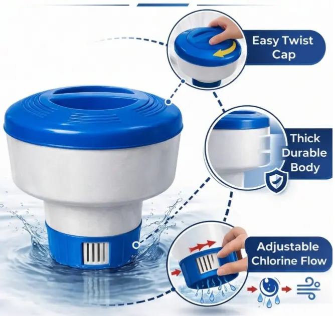 pool floater for chlorine tablets 3 inch