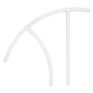 Rails 36 in. Triton Series Return-to-Deck Mounted Pool Handrail, White Outdoor Swimming Pool Accessory, Easy Install, Low-Maintenance, Designer Look, Pool Accessories