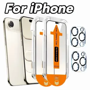 2+2 Pack Apple iPhone 17 16 15 14 13 12 11 Pro Max Plus Mini Air Screen Protector, Tempered Glass, Full Coverage HD, Scratch Resistant, Bubble Free Installation, Easy to Apply, Protection