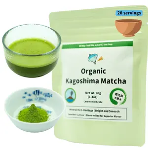 Saemidori Organic Ceremonial Matcha, from Kagoshima, Japan, JAS Certified, Authentic Japanese Origin, 100% Pure Premium matcha powder