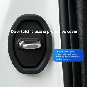 Universal Car Door Lock Protector Cover, Quiet Shock Absorbing Car Door Lock Protection Cap, Vehicle Door Lock Hook Rubber Sleeve