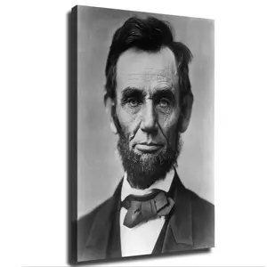 Abraham Lincoln Photograph - Historical Artwork From 1863 Poster Canvas Wall Art Painting Print Painting Suitable for Bedroom Dormitory Living Room and Other Home Decor