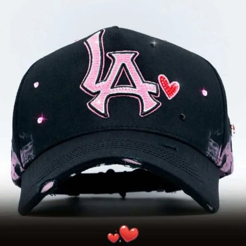 31 Valentine’s Day SnapBack Hat with Pink LA Logo and Heart Accents for Stylish Outfits