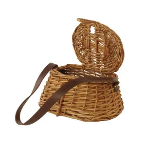 0592-6 Small Willow Fishing Creel - Set of 2