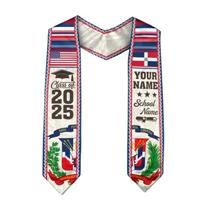 Customize Dominicans American Flag Graduation Sash 2025, Personalized Dominican Republic Graduation Stole 2025, Graduation Stole 2025 Gifts