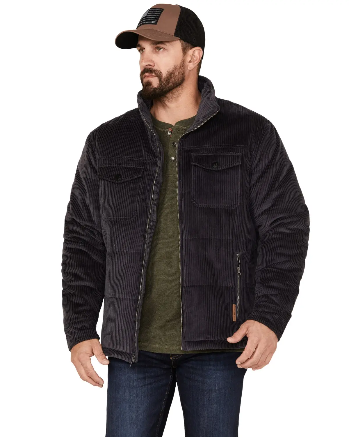Powder River Outfitters Men's Men'S Corduroy Solid Puffer Jacket - Prmo92rzyj-Chr