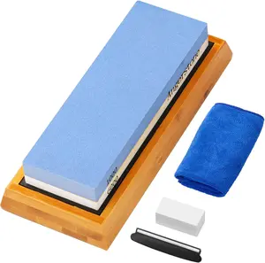 Sharpening StoneWhetstone 1000/6000 Grit, Whetstone  Sharpener with NonSlip Base,  Wet Stone Sharpening Kit, Angle Guide