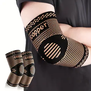 ARITAUM Copper Compression Elbow Sports Sleeve, Tendonitis-Tennis Elbow-Arthritis Relief Brace, Reduces Joint Pain During Workouts