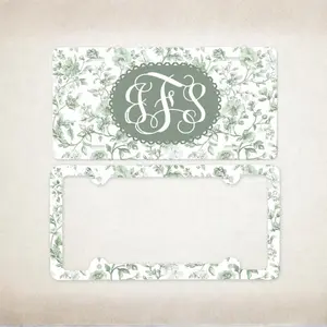 Personalized Car Accessories Set | Front License Plate, License Plate Frame| Mother's Day Gift Idea