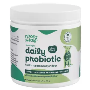 NooraTail Daily Probiotic Supplement for Dogs, Gut Health & Digestive Support Supplement with Microbiome Balance