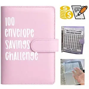 100 envelope savings challenge PU Leather