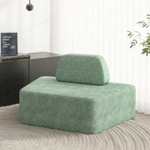 Daneey Curved Sofa Oversized Curved Sectional Couch boneless Modular Sectional Sofa nugget Couches for Living Room with 1 Pillows for Living Room modern  viral sofa