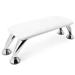 Rest for Nails Tech, Big Manicure Hand Rest Nail Arm Rest Cushion Microfiber Leather Nail Cushion Technician Table Nail Art Accessories for Nails Toenails White