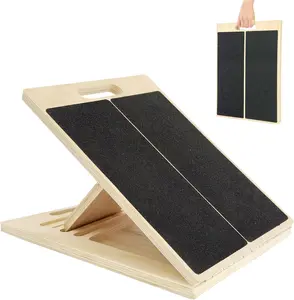 Father's Day Gift   Adjustable Non-Slip Wooden Slant Board for Calf Stretching | Physical Therapy Equipment for Plantar Fasciitis Relief