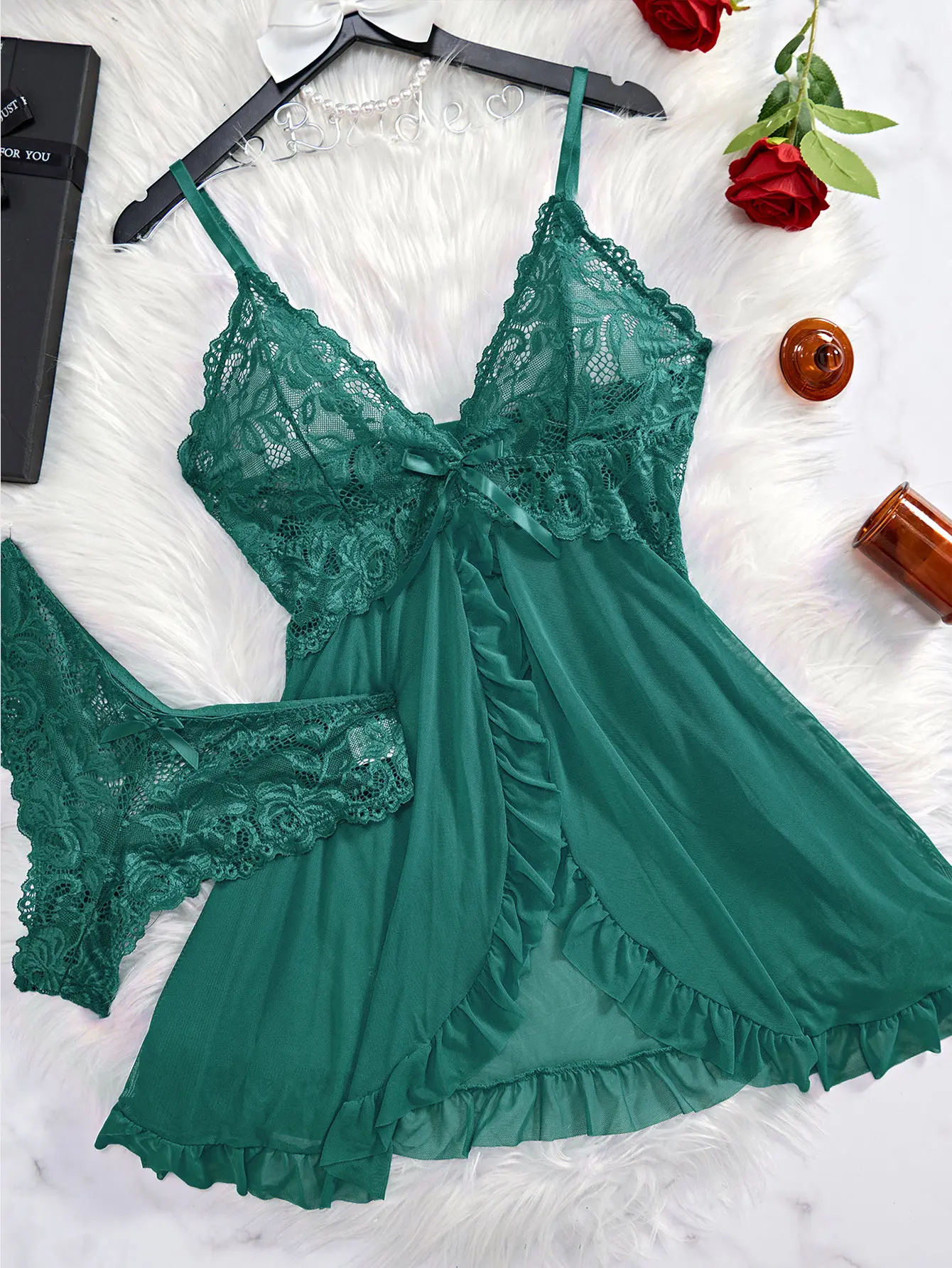 knee length dresses for ladies Hot Net Honeymoon Red Babydoll Bikini Night Dress K2W – Klamotten