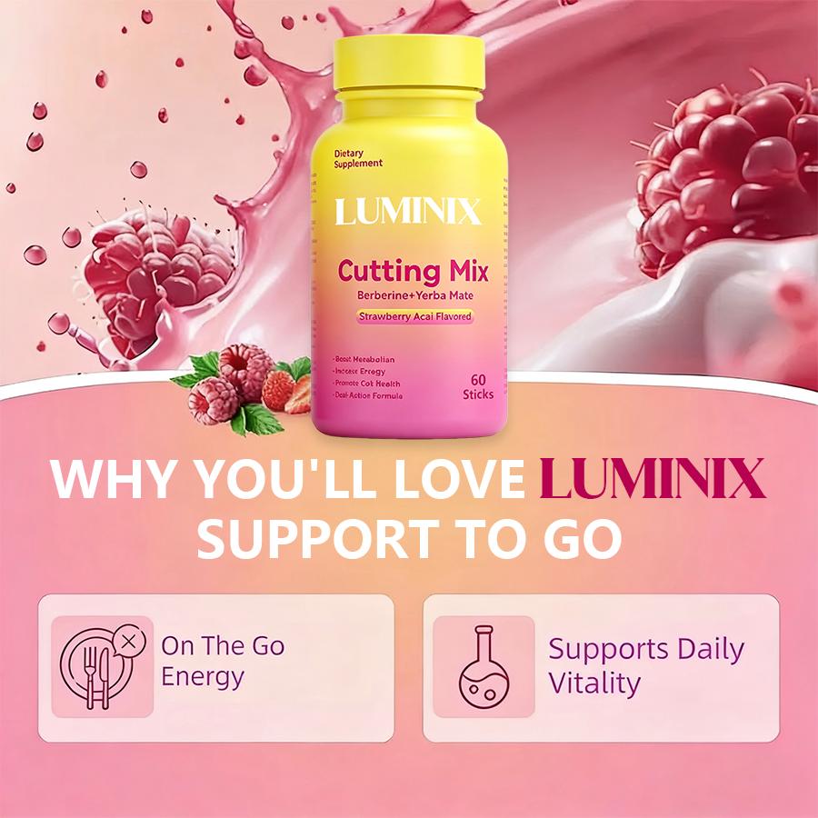 Cutting Mix Capsules-Strawberry Açaí Flavor – 60 Capsules,Berberine Chromium Magnesium -  Edible Optimum Edible Fitness Raspberry Tea Powder Lemonade Yerba Mate Healthcare