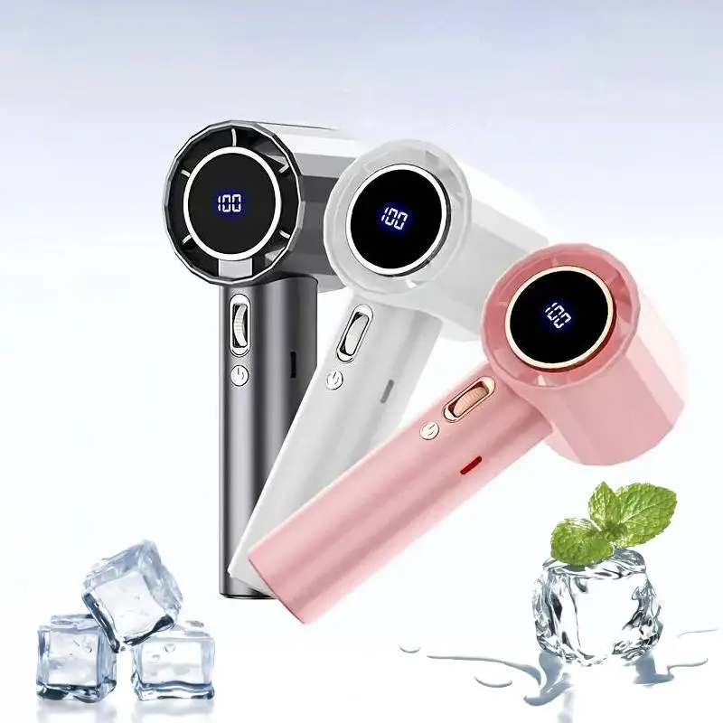 USB Rechargeable Handheld Fan, Portable Mini Fan with Ice Pack Compression Function, Handheld Cooling Fan Multifunctional Fan for Indoor & Outdoor Use