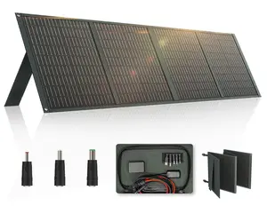 POWERWIN PWS110 110W Foldable Solar Panel IP65 18V Portable Solar Panel Kit with 2 USB Outputs for Portable Power Station Laptops RV Camping Outdoor Energy
