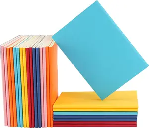 Mixed Colorful Blank Notebooks for Students and Office Use | 24 Pack A6 Travel Journal Set | Unlined, 60 Pages Each