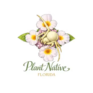Lantana & Crab Spider Sticker