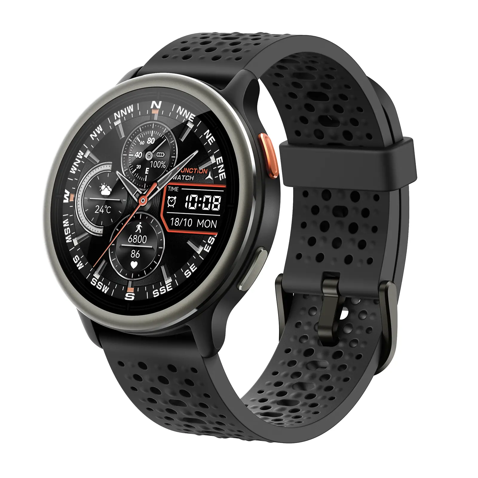 FANY AR-02 2026 New AI Multisport Smart Wristwatch - 1.27in Full Touch Screen, IP68 Waterproof, Wireless Bluetooth Music Player, Heart Rate/Sleep Monitor, Fitness Tracker for iOS/Android Phones, Smart Wearable Devices， notification reminder Smartphone