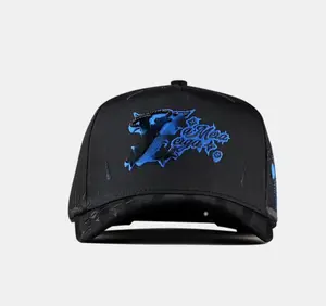 LMV BLUE Snapback - Brand New Original MZ Hat with Blue Design on Black Background Quick Shipping Proper Packaging