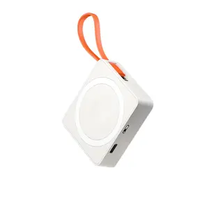 3 in 1 Portable Power Bank, 5000mAh Mini Magnetic Wireless Fast Charging Power Bank, Multifunctional Mobile Power, Universal Power Bank for Outdoor Sports, Travel, Phone, Magnetic Power Bank Charger