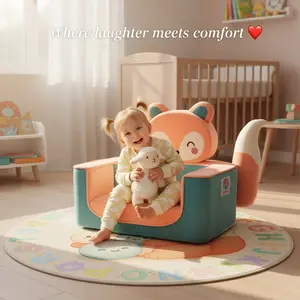 Toddler Sofa Chair for Kids – Comfy Plush Play Couch, Soft Washable Velvet, Lightweight Montessori Furniture | SnuggleFox