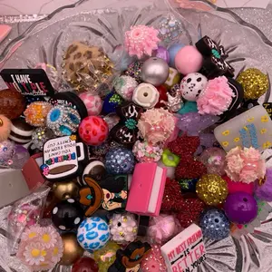 DIY Pen Decoration Kit with Soft Silicone Beads and Glamorous Rhinestones for Personalized Touch jewelry rhinestone bead fancy bead focal bead