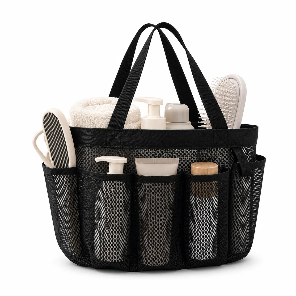 MOMOGILI Mesh Shower Caddy Portable for College Dorm Room Essentials, Shower Caddy Dorm with 8-Pocket Large Capacity for Beach, Swimming, Gym, Camping, Travel essentials
