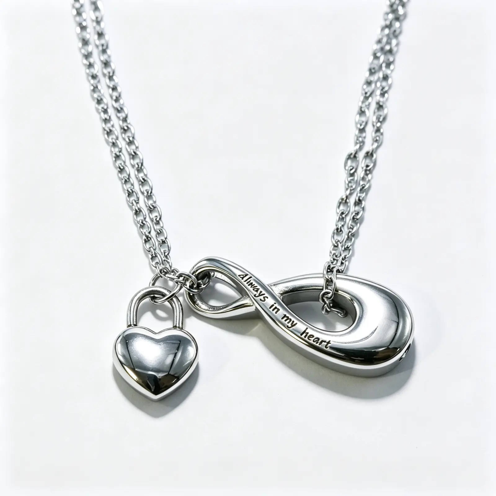 Heart Infinity Urn Ash Necklace Pendant Memorial Jewelry Always in my heart